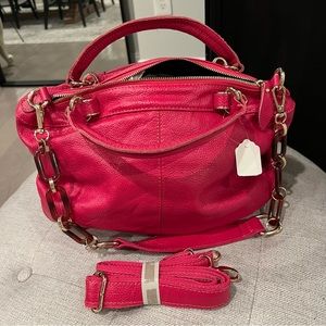NEW Authentic Leather Pink Purse Handbag